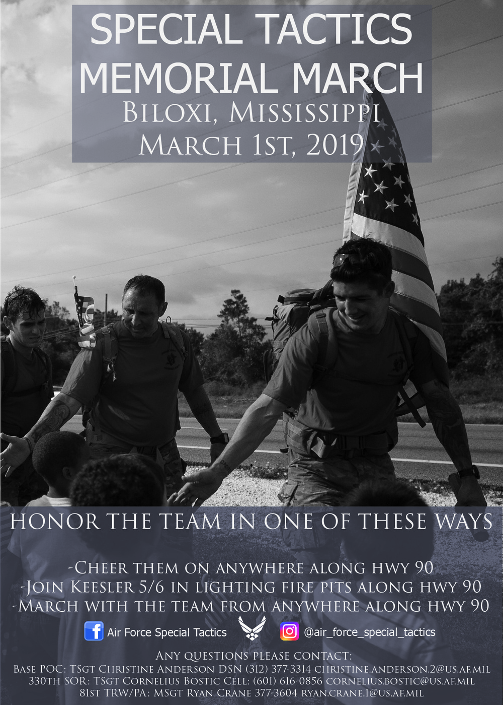 Special Tactics Memorial March flyer