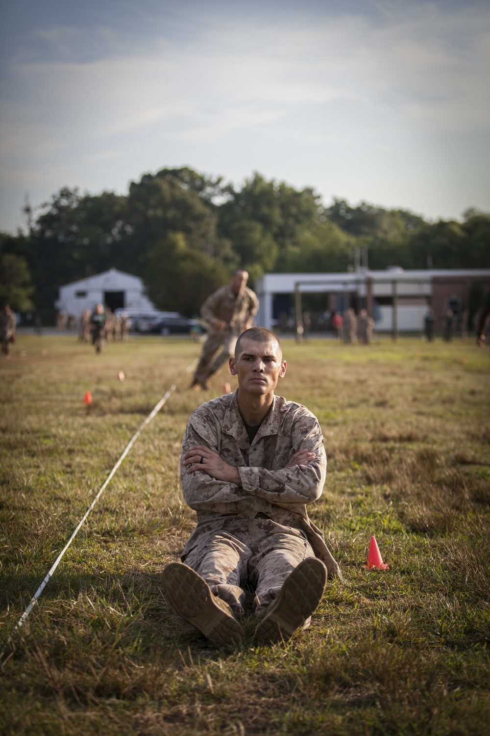 Marine Corps officer candidates get evaluated on the Combat Fitness Test