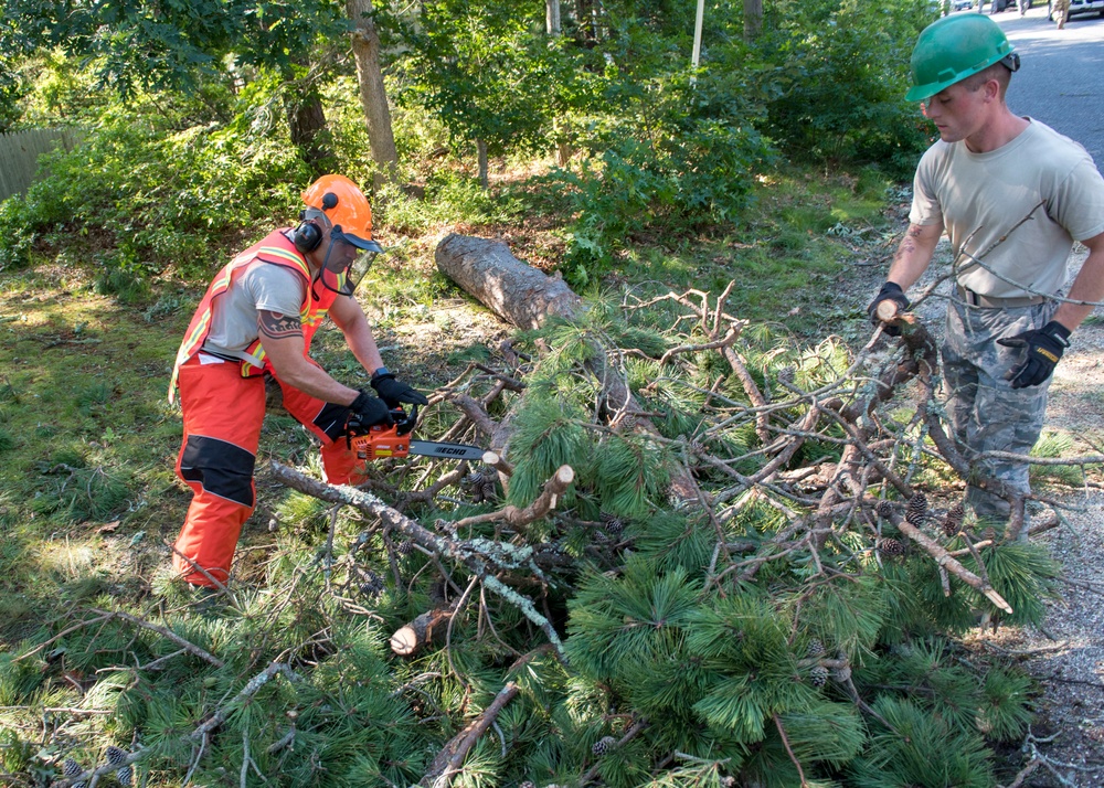 102nd Civil Engineers mobilize to assist tornado cleanup on Cape Cod