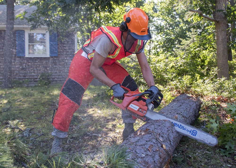 102nd Civil Engineers mobilize to assist tornado cleanup on Cape Cod
