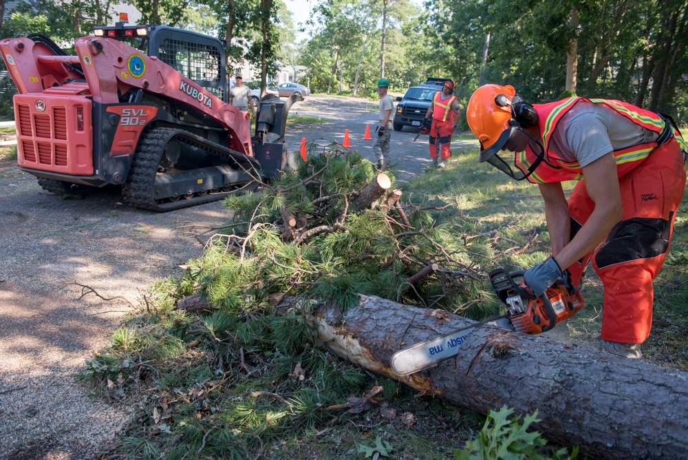 102nd Civil Engineers mobilize to assist tornado cleanup on Cape Cod