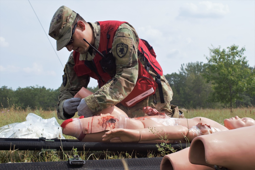 Medical mass casualty response exercise at Northern Strike 19