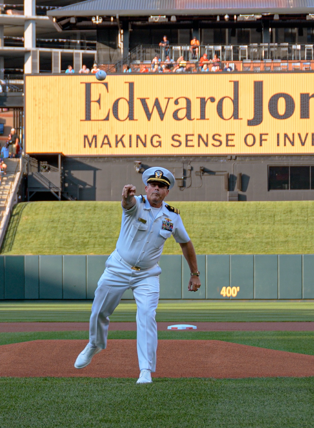 USS St. Louis Sailors at Busch Stadium
