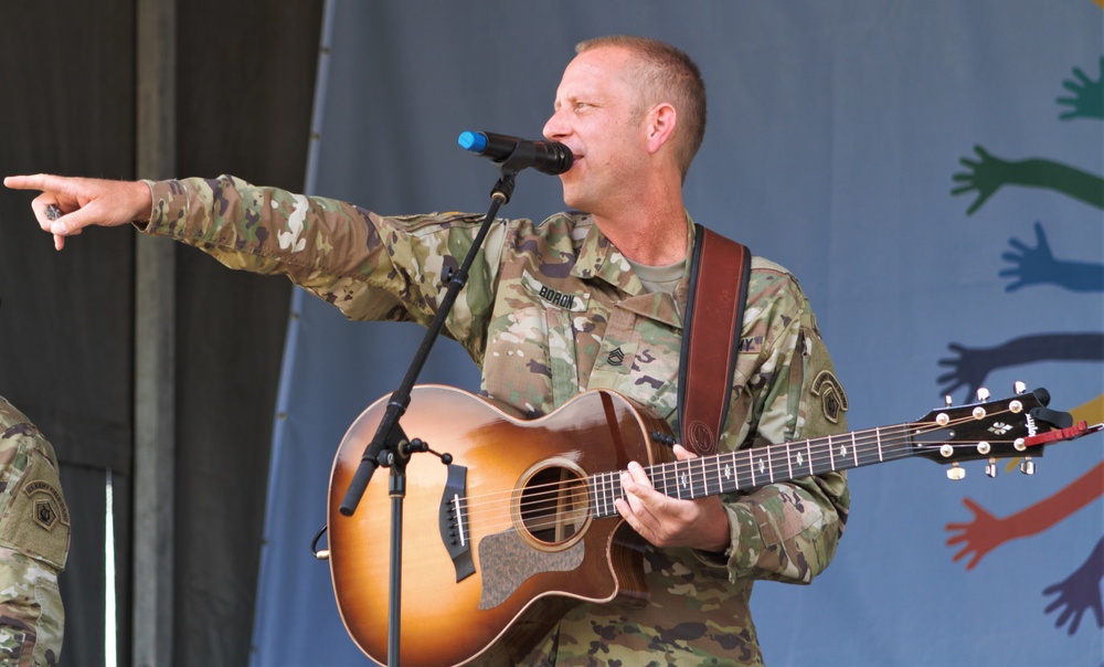 Six-String Soldiers entertain Worlds Scout Jamboree