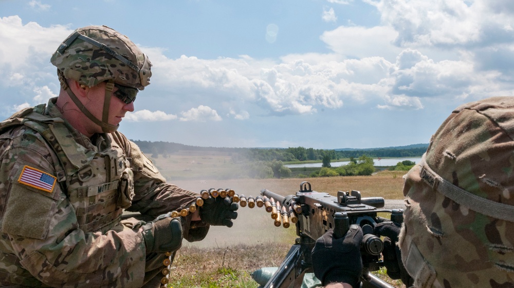 1st Battalion, 5th Field Artillery Regiment fire at .50 caliber qualification range