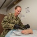 NMCB-5 Corpsman trains on suture techniques
