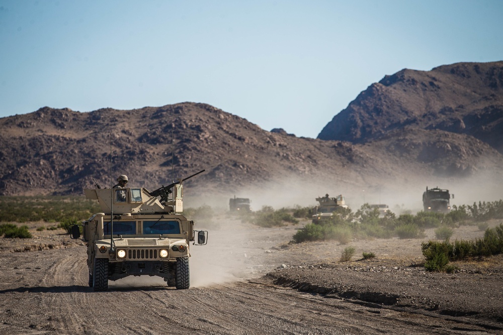 Combat Logistics Battalion 2 Motorized Fire and Maneuver Exercise