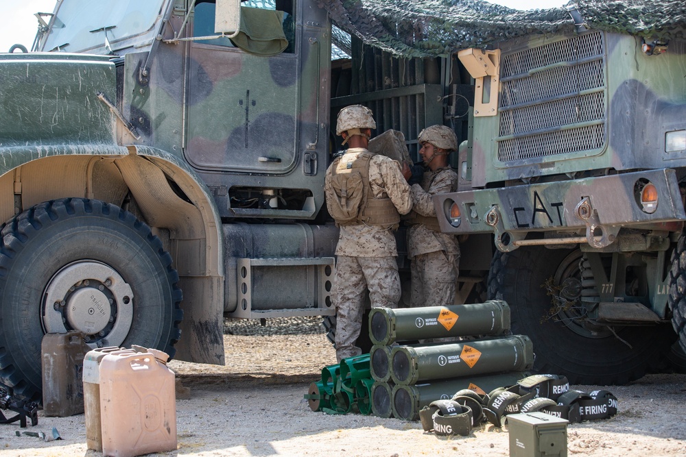 Combat Logistics Battalion 2 Resupplies 2nd Battalion, 10th Marine Regiment and 1st Tank Battalion