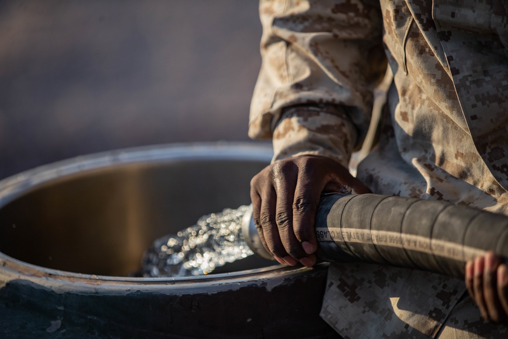 Combat Logistics Battalion 2 Resupplies 2nd Battalion, 10th Marine Regiment and 1st Tank Battalion