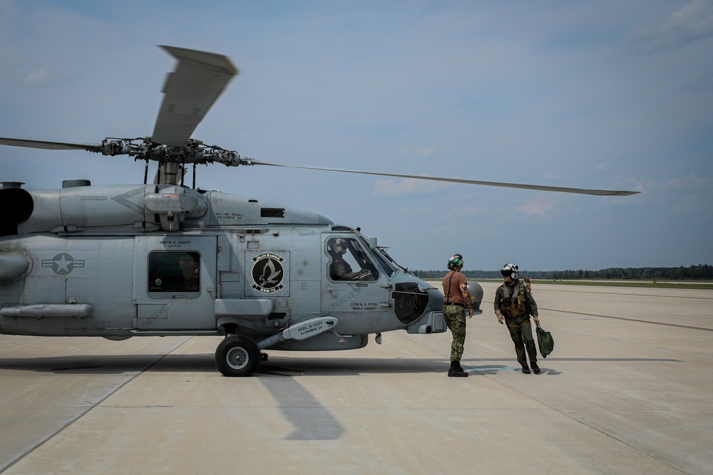 U.S. Navy Seahawks train during Northern Strike 19