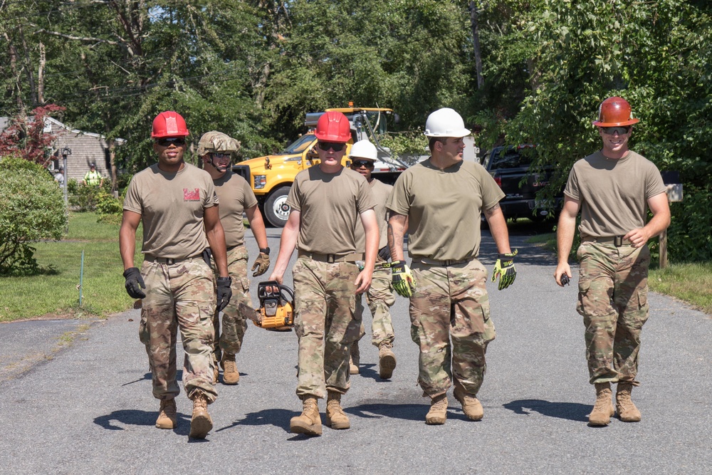 Tornado clean up Harwich, Mass.