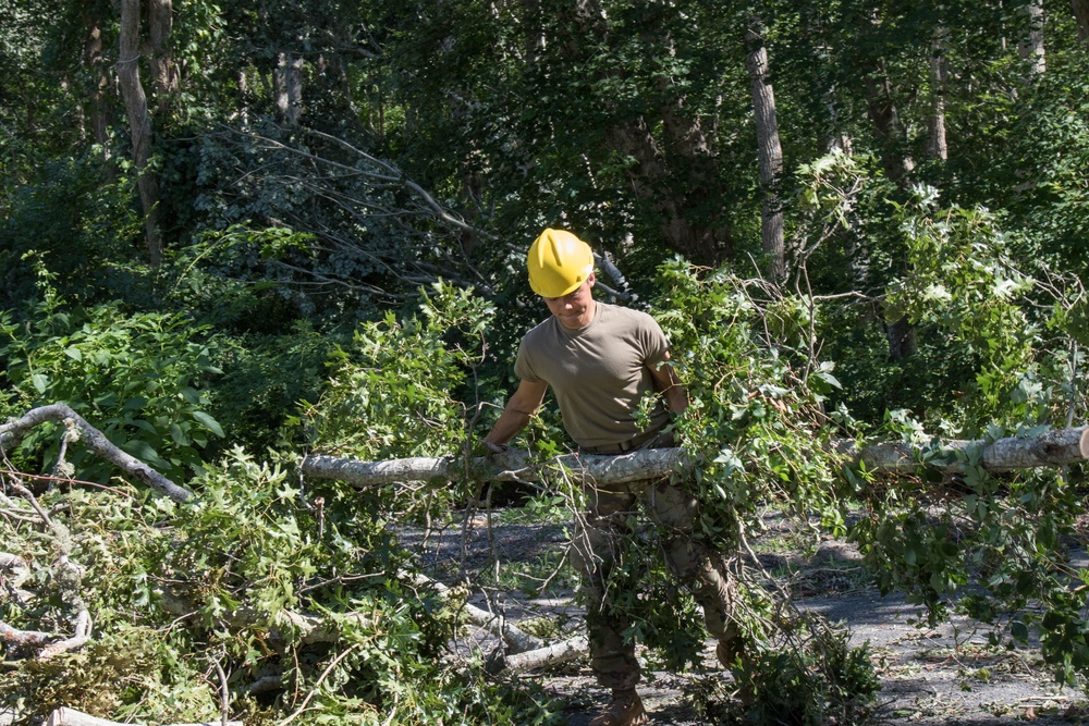 Tornado clean up Harwich, Mass.
