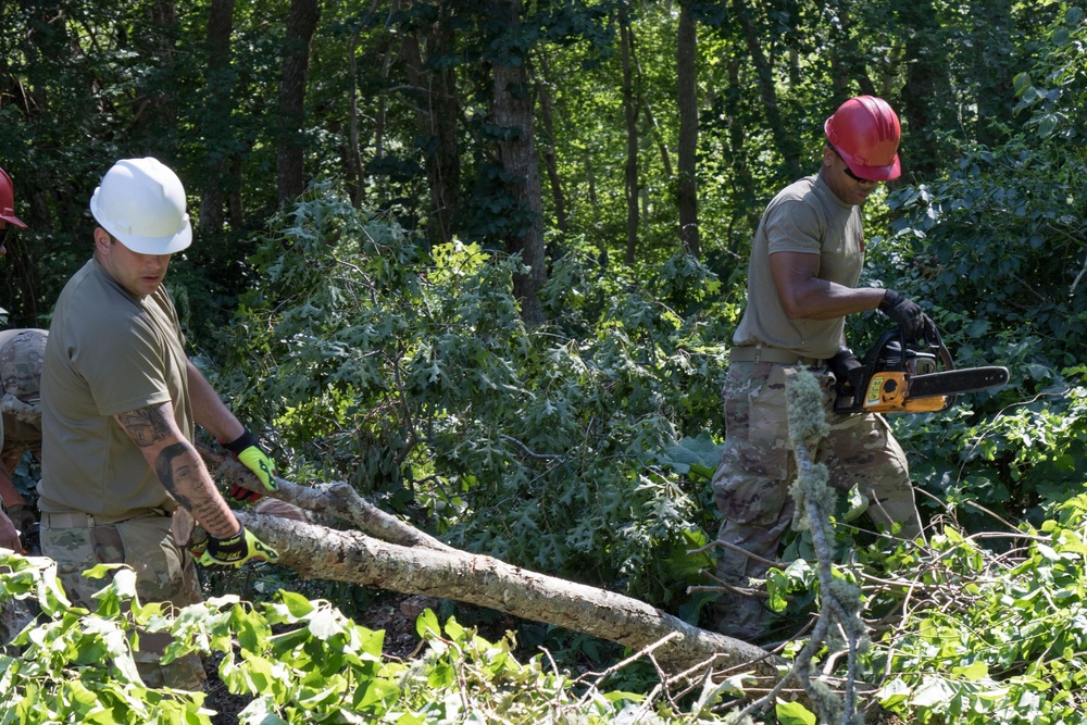Tornado clean up Harwich, Mass.