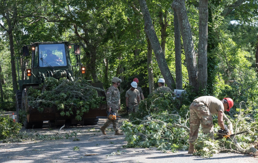 Tornado clean up Harwich, Mass.