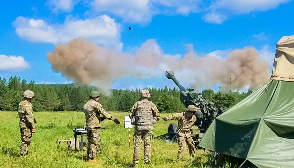 Soldiers Fire M777 Howitzer