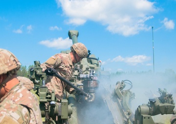Soldiers Clear M777 Howitzer