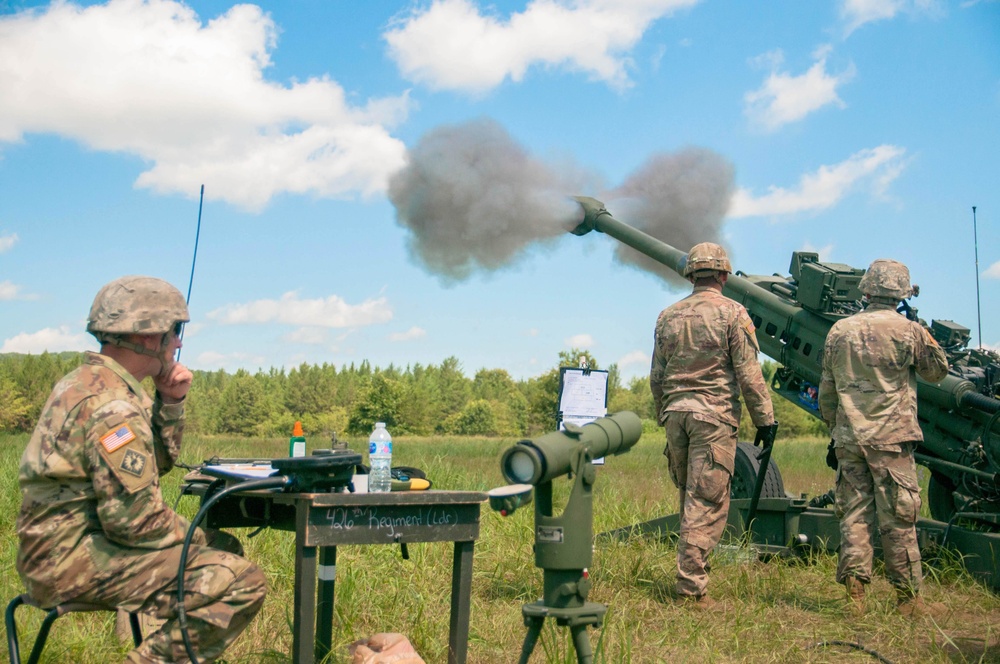 Soldiers Fire M777 Howitzer