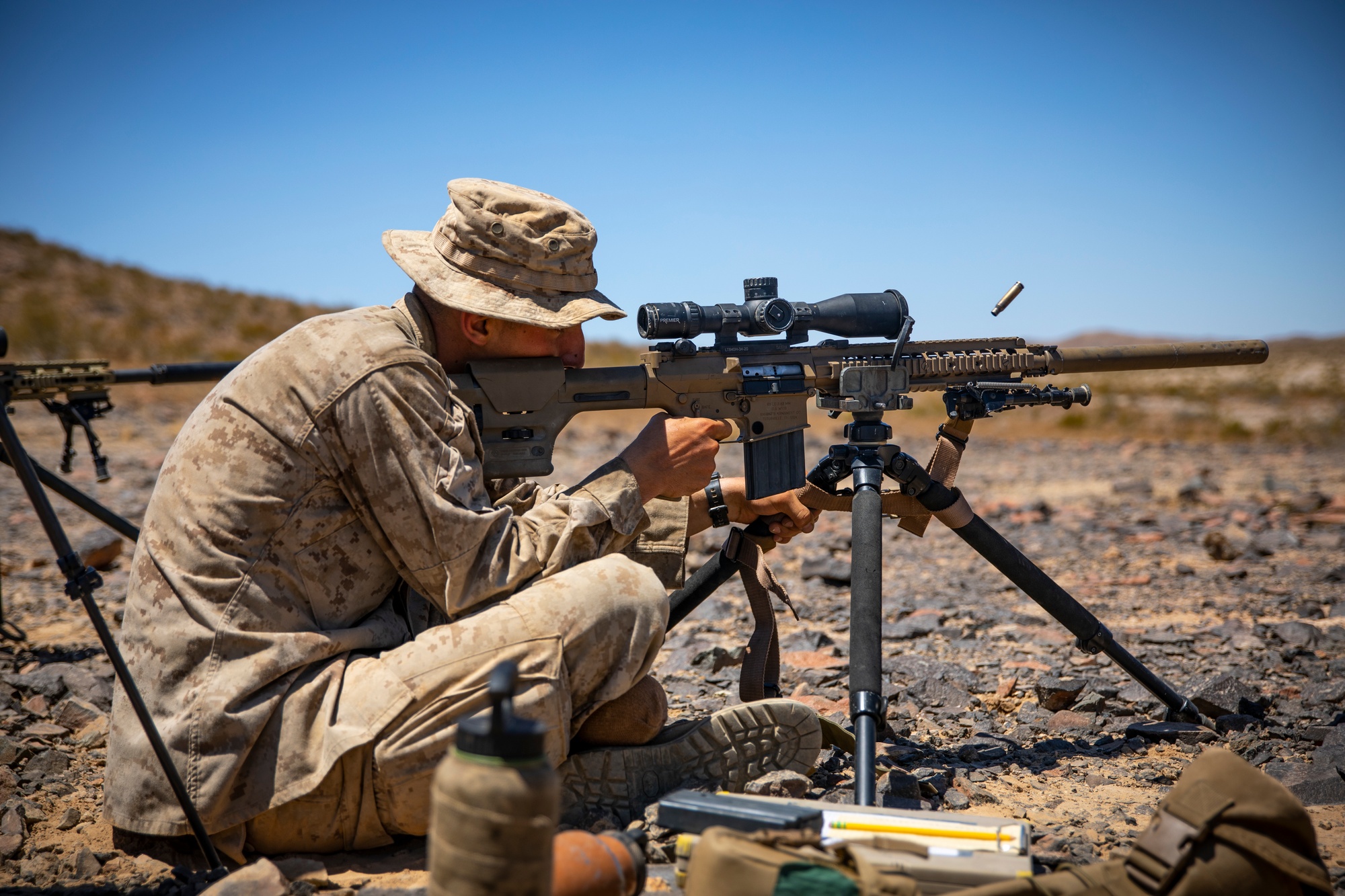 Marines train with .50 caliber sniper rifles up to 1,400 yards 