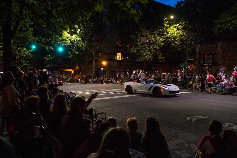 U.S. Navy Participates in Seafair Torchlight Parade