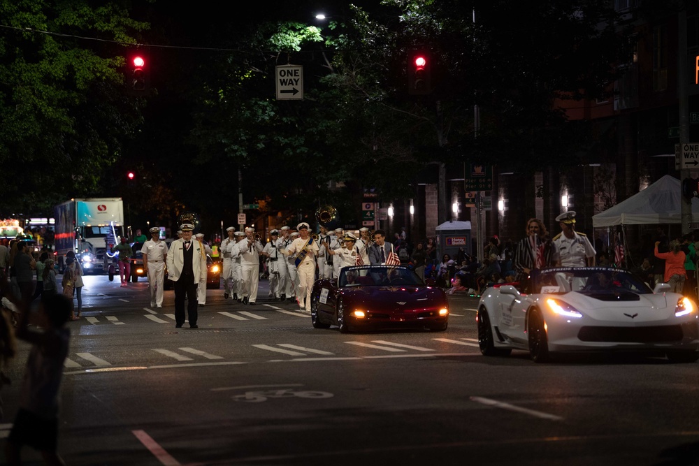 U.S. Navy Participates in Seafair Torchlight Parade