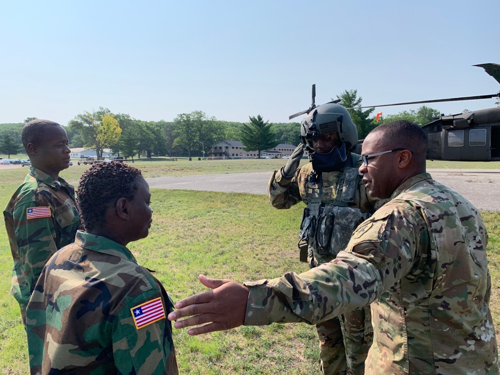 Liberian General visits American forces in Michigan