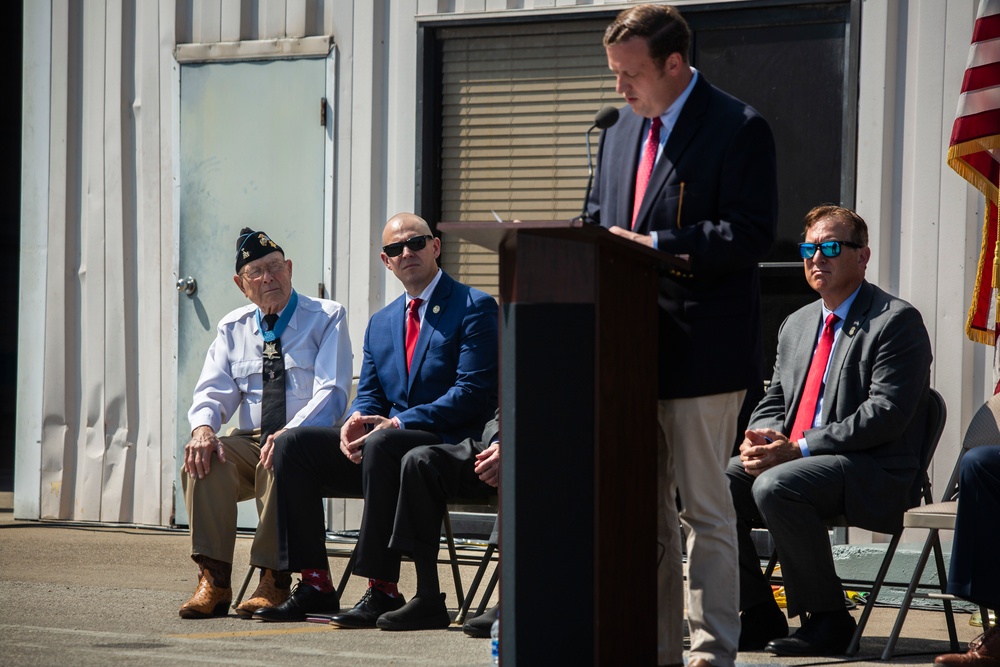 Hershel &quot;Woody&quot; Williams Hangar Dedication Ceremony