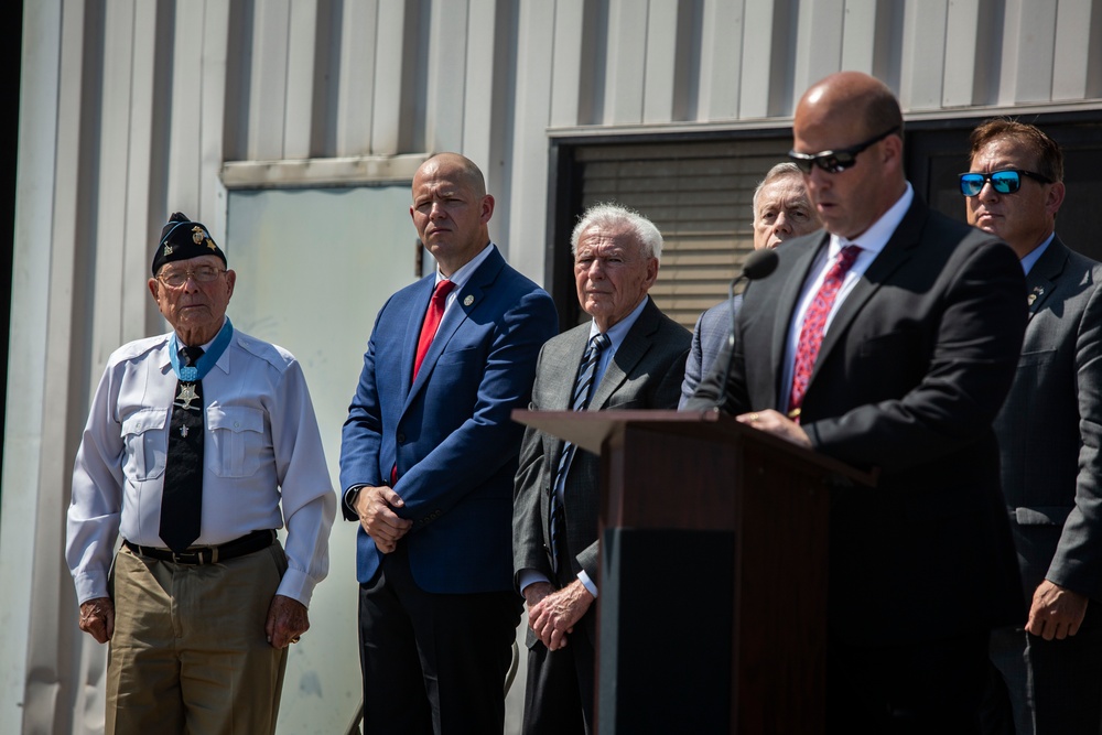 Hershel &quot;Woody&quot; Williams Hangar Dedication Ceremony