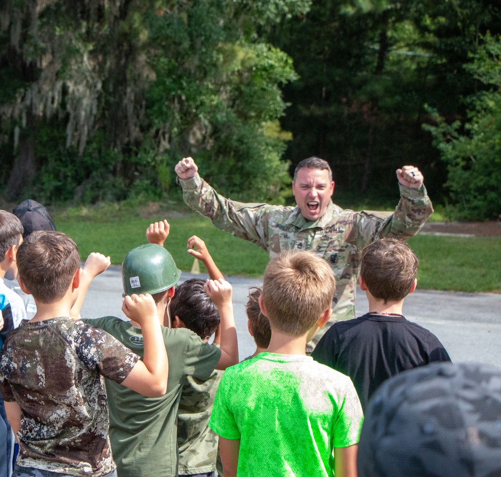 Spartan Soldiers at Mighty Eighth Museum’s Summer Camp