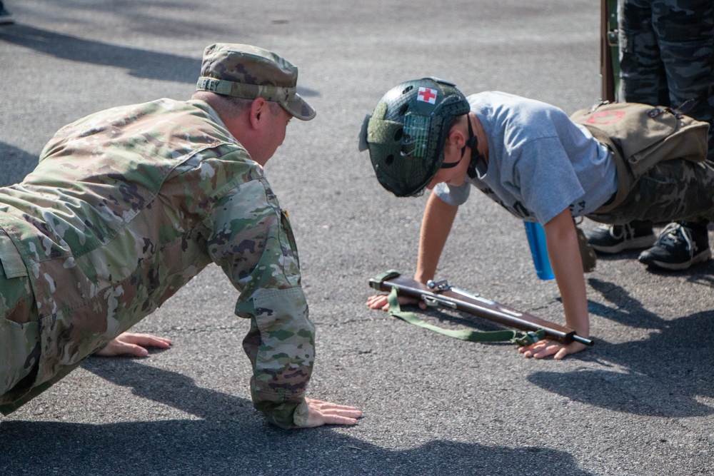 Spartan Soldiers at Mighty Eighth Museum’s Summer Camp