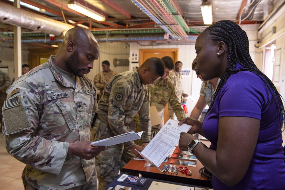 Task Force Warrior Soldiers take part in Career Day