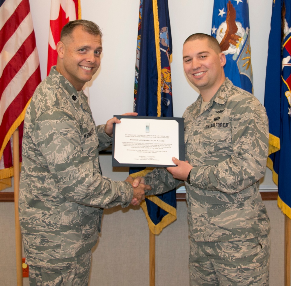 Aube Promoted to First Lieutenant