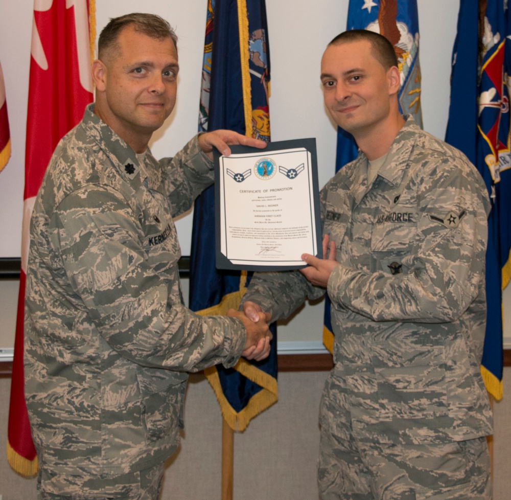 DVIDS - Images - Redner promoted to Airman 1st Class [Image 3 of 3]