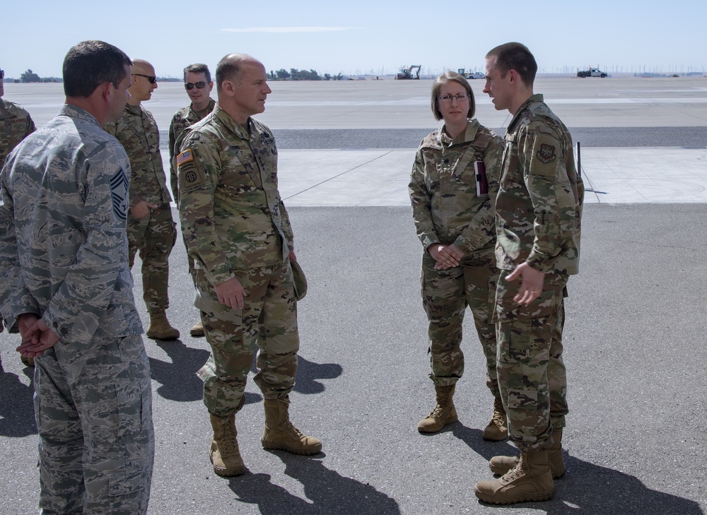 TRANSCOM Gen. Lyons visits Travis AFB