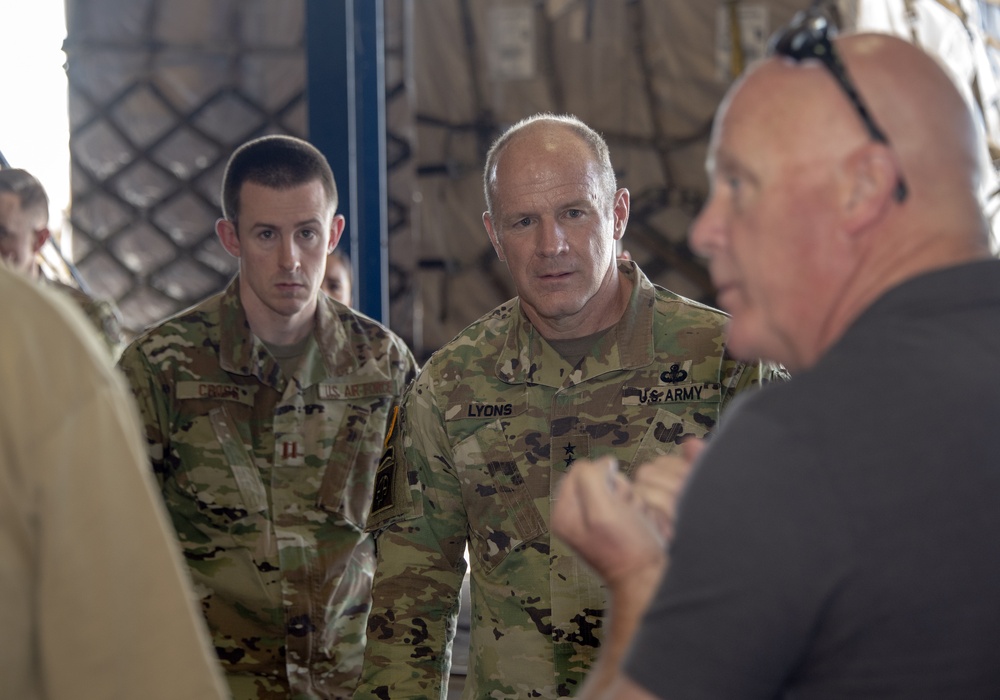 TRANSCOM Gen. Lyons visits Travis AFB