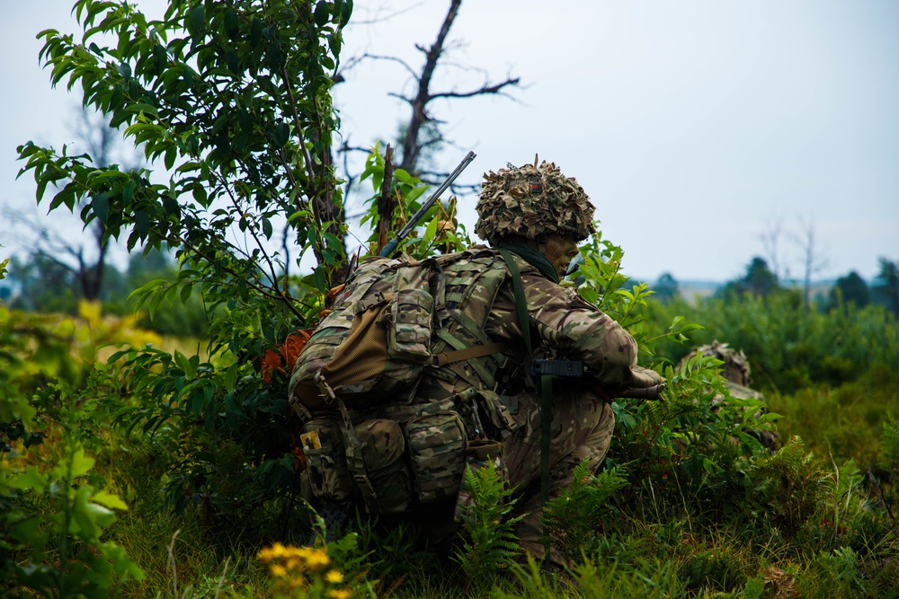 Royal Welsh Conducts Live-Fire Training Exercise at Camp Grayling