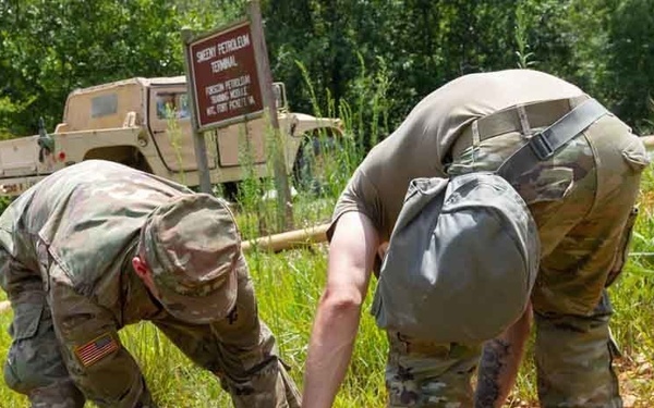Soldiers Conducts Pipeline Checks