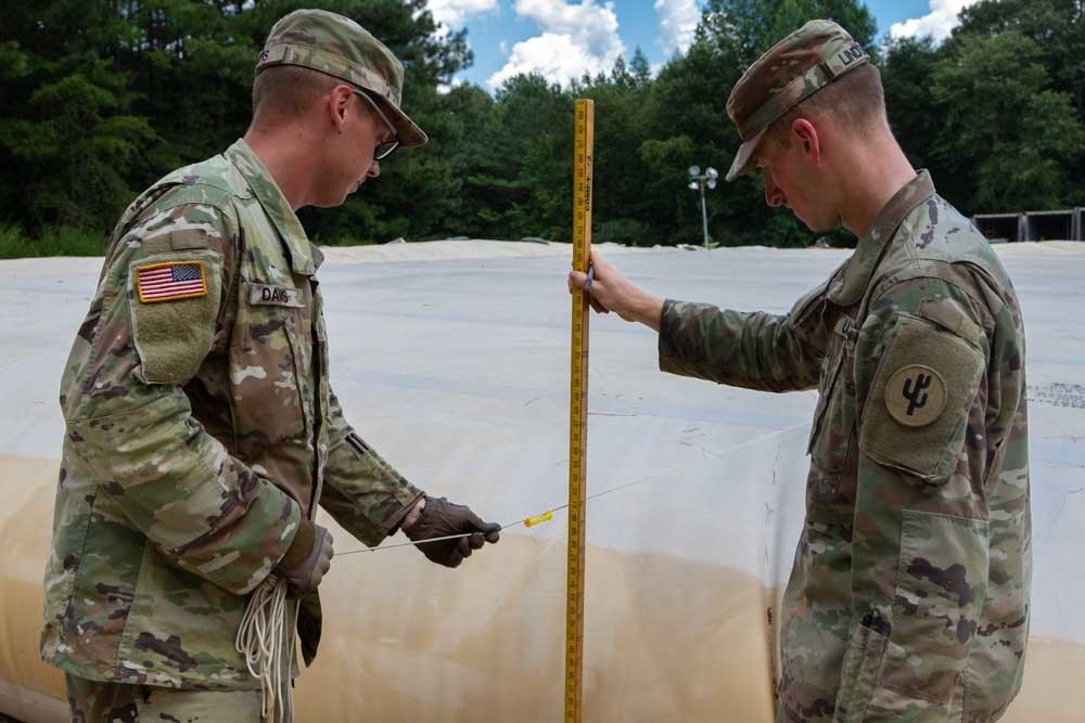 Soldiers Measures Fuel Level