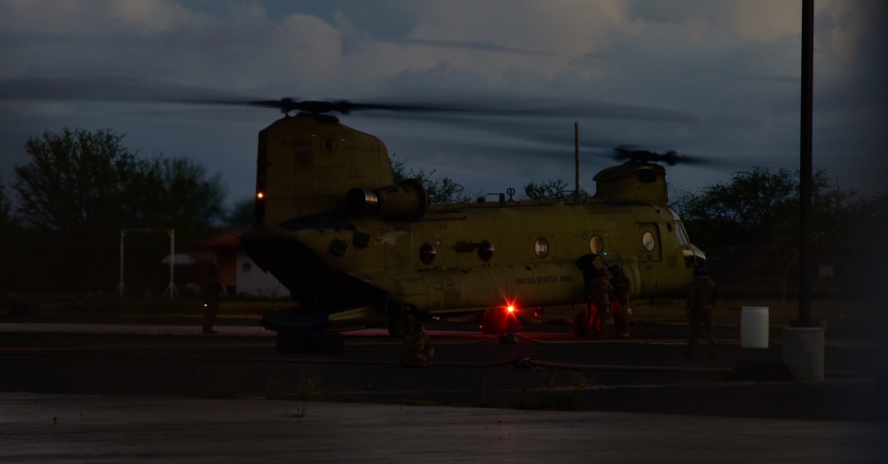 171 Aviation Regiment conduct night FARP operations