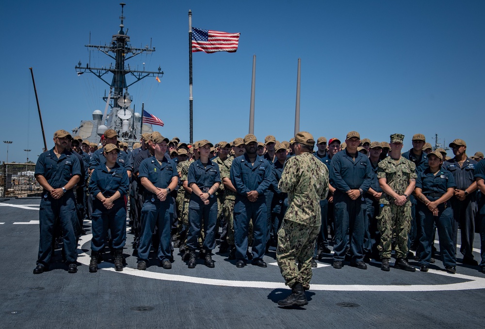 USS Porter (DDG 78) receives Battle E