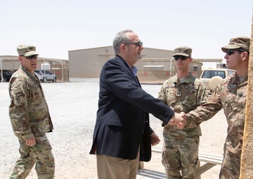 American Ambassador to Kuwait Visits Soldiers at Camp Buehring