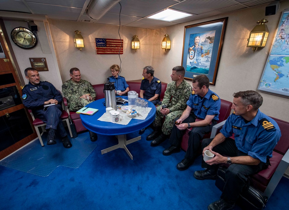 SNMG1 and SNMG2 Meet Aboard USS Gridley