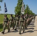Recruits march in formation