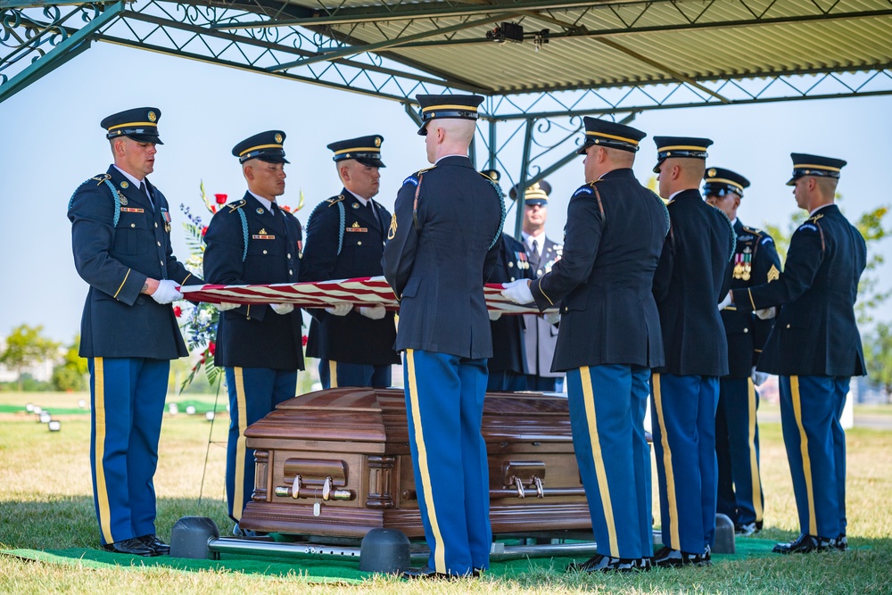 Military Funeral Honors with Funeral Escort Are Conducted For U.S. Army Private 1st Class John Taylor, Korean War Repatriation