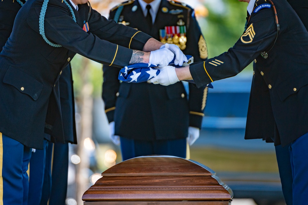 Military Funeral Honors with Funeral Escort Are Conducted For U.S. Army Private 1st Class John Taylor, Korean War Repatriation