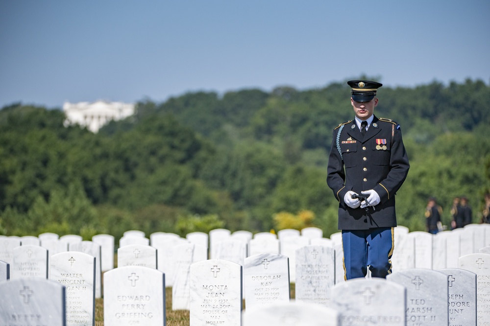 Military Funeral Honors with Funeral Escort Are Conducted For U.S. Army Private 1st Class John Taylor, Korean War Repatriation