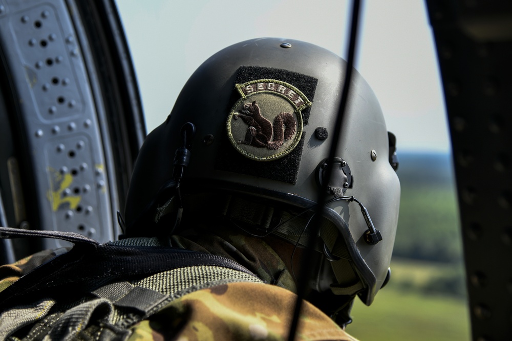 Blackhawk Crew Chief Conducting &quot;Secret Squirrel&quot; Operations