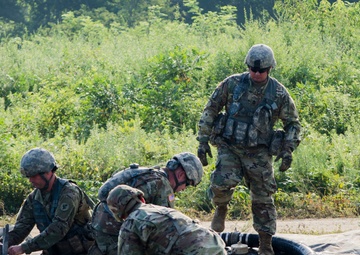 Soldiers break down Fuel System Supply Point during QLLEX-E