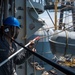 USS Makin Island installs life rafts onboard.