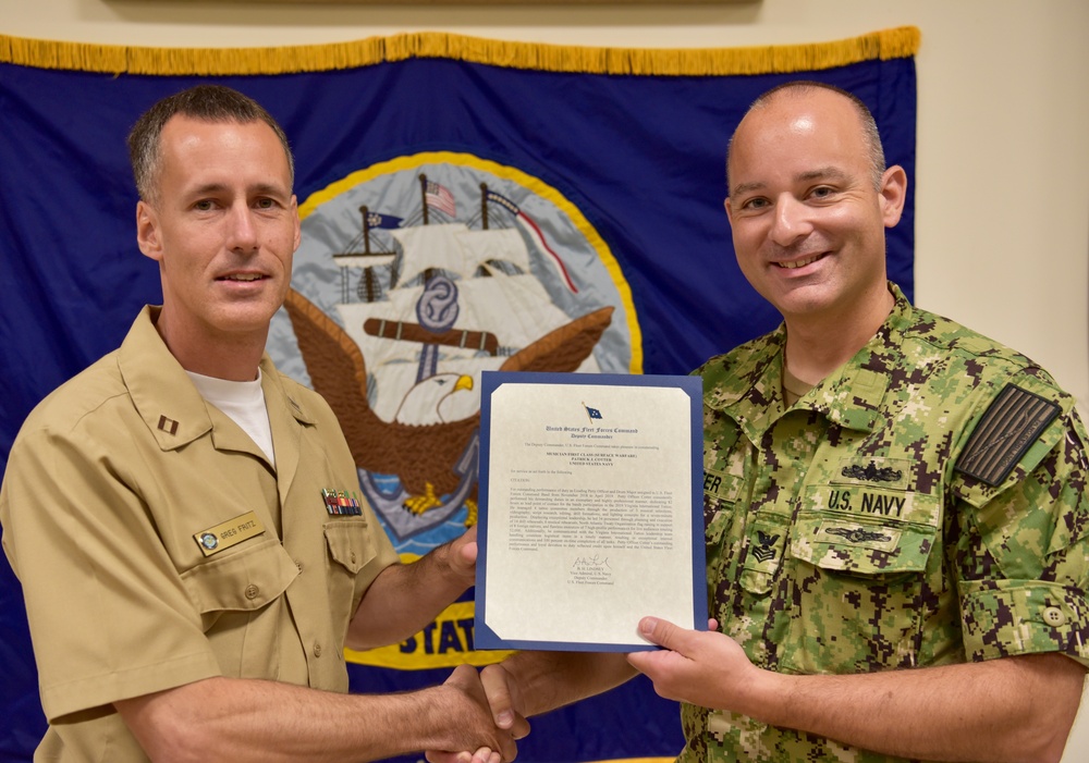 Flag Letter of Commendation Presentation U.S. Fleet Forces Band