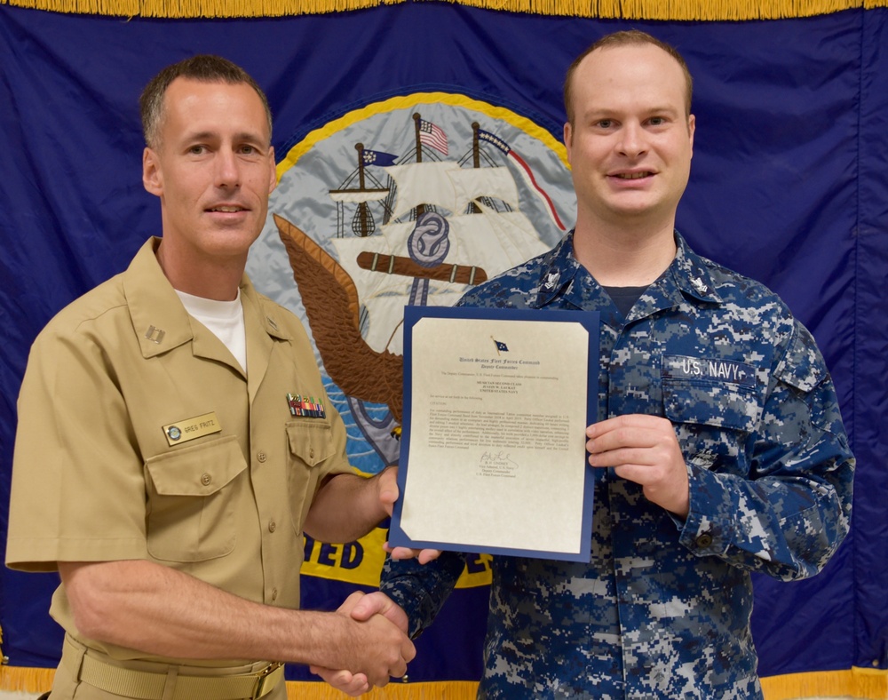 Flag Letter of Commendation Presentation U.S. Fleet Forces Band